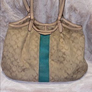 tan coach bag